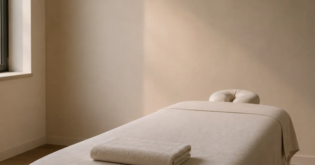 Salle de soin de spa vide après une annulation de dernière minute