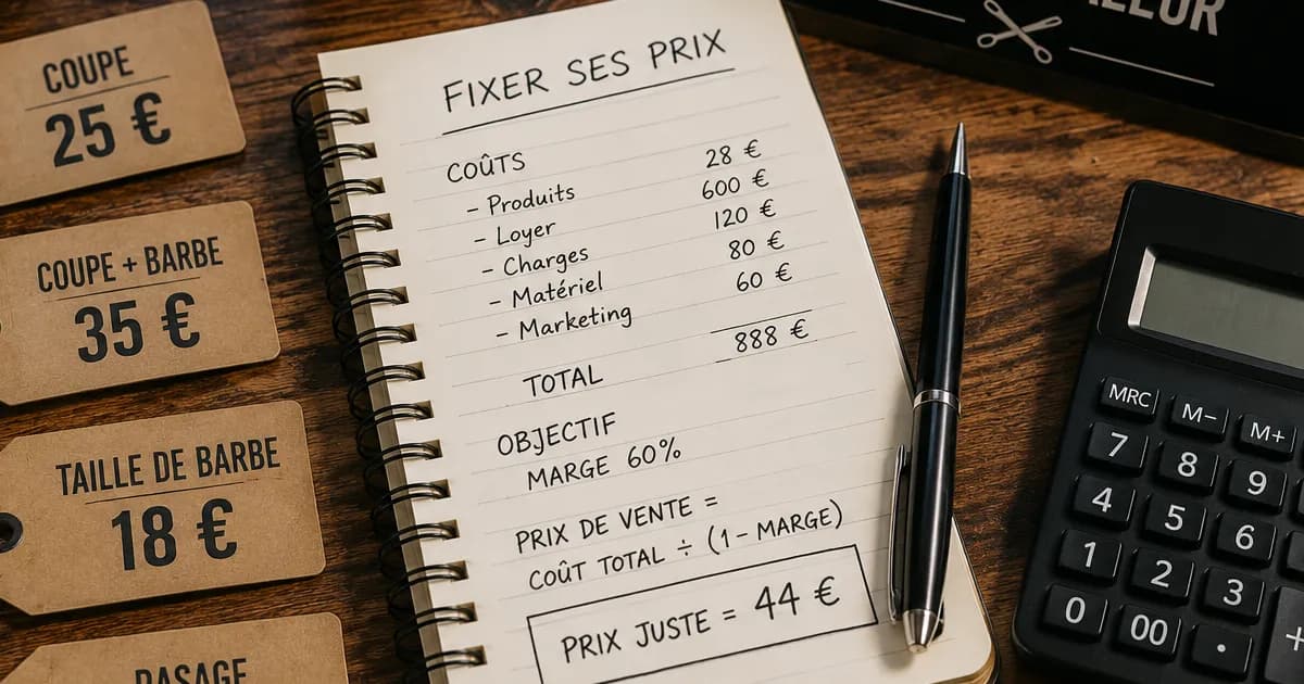 Calcul du prix d'un soin en institut de beauté ou salon de massage