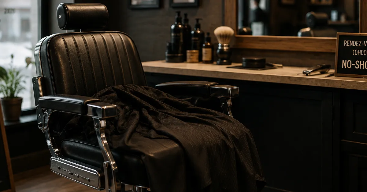 Fauteuil de barbier vacant après une absence non signalée